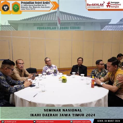 Seminar Nasional Ikatan Hakim Indonesia IKAHI Daerah Jawa Timur Tahun