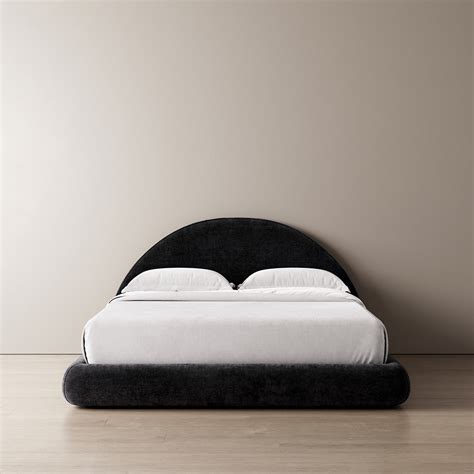 Marshmallow Bed Frame Curved Black