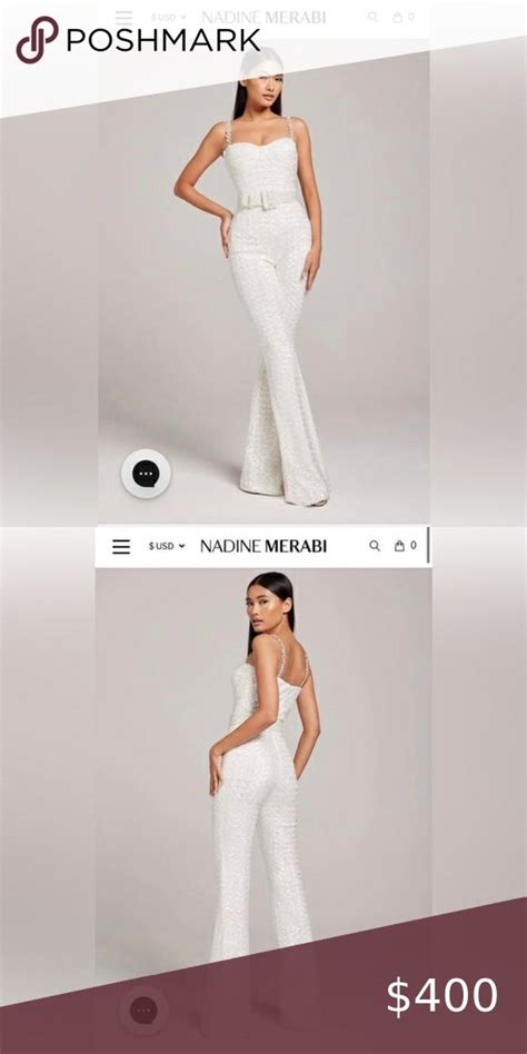 Nadine Merabi Lucinda White Jumpsuit White Jumpsuit Nadine Floor