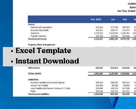 Monthly Balance Sheet Template Excel Business Templates Monthly ...