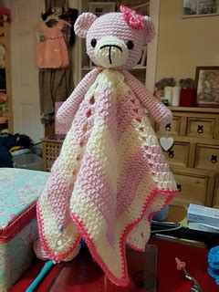 Ravelry Lovey Blanket Bear Security Blanket Teddy Pattern By Tatie