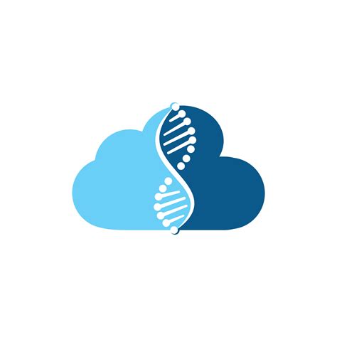 Human Dna And Cloud Logo Science Genetics Vector Logo Design Genetic