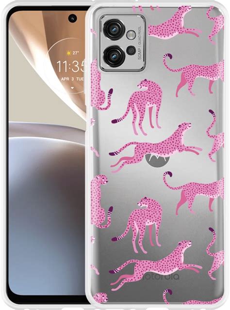 Cazy Hoesje Geschikt Voor Motorola Moto G Roze Cheeta S Bol