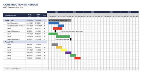 Construction Project Gantt Chart - Construction Documents And Templates