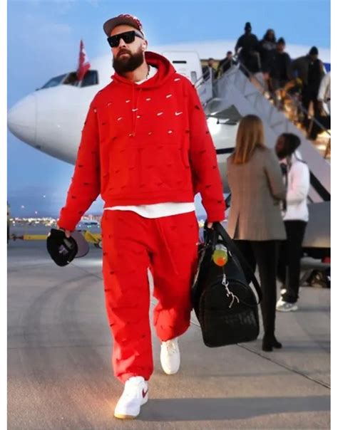 Travis Kelce Super Bowl Lviii Red Hoodie