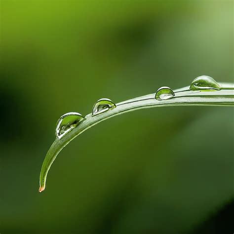 Gotas De Gua Em Folhas Verdes Gotas De Agua Em Folhas Verde Vetor