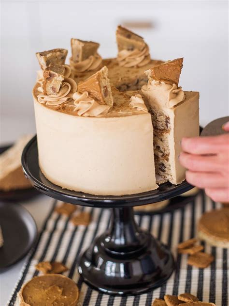 Oatmeal Biscoff Cake Oatmeal Chocolate Chip Cake Layers Baked On A