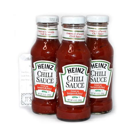 Heinz Chili Sauce 3 12oz Bottles Bundled With Exclusive Recipe Card