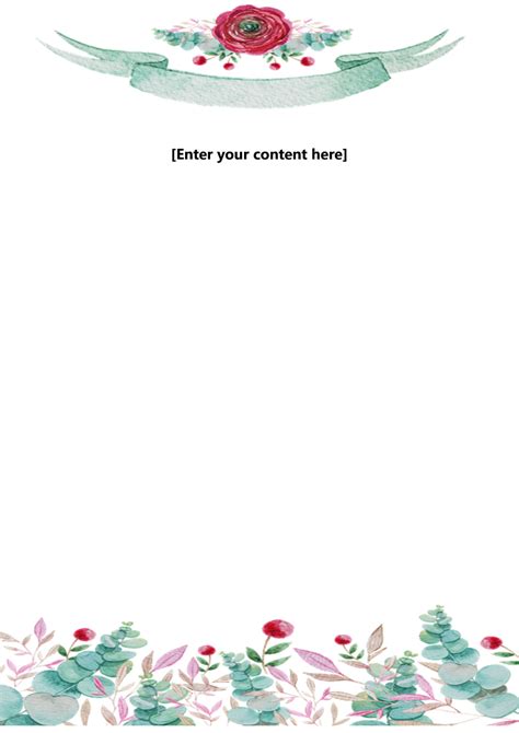 Word Of Simple Glade Fairy Tale Letter Docx Wps Free Templates