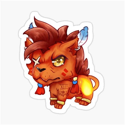 Chibi Red Xiii Sticker By Katsakusaku Redbubble