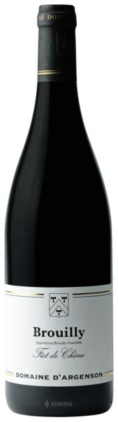 Domaine d Argenson Brouilly Fûts de Chêne Vivino Australia