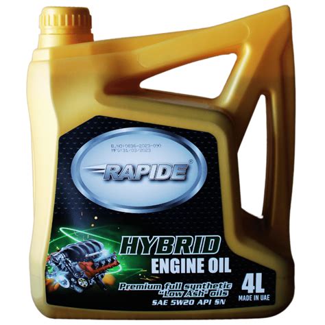 Rapide Hybrid Engine Oil Sae W Api Sn Premium Full Synthetic Low