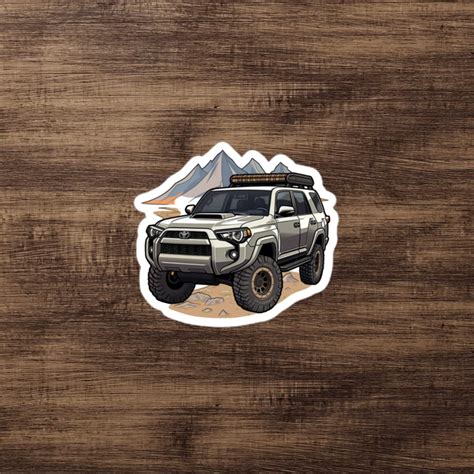 4runner In Grey Toyota 4runner Sticker Water Bottle Notebook Sticker