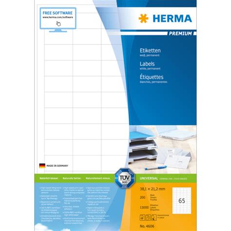 HERMA Universal Etiketten PREMIUM 70 x 16 9 mm weiß