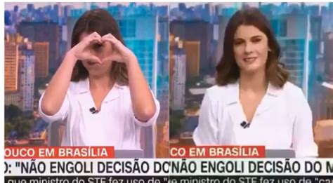 Jornalista Da Cnn Brasil Faz Coração Durante Aparição De Bolsonaro