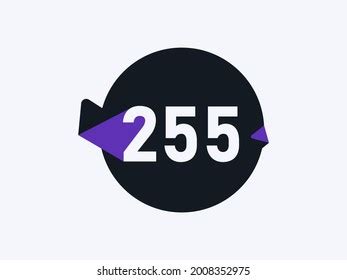 Number 255 Logo Icon Design Vector Stock Vector (Royalty Free ...