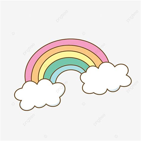 Arco Iris Png Dibujos Vistoso Nube Nubes Png Y Psd Para Descargar