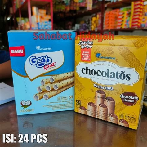 Jual Chocolatos Wafer Roll Box Isi 24 Shopee Indonesia