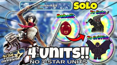 Solo Berserker Raid No Stars Banner Units Only All Star Tower