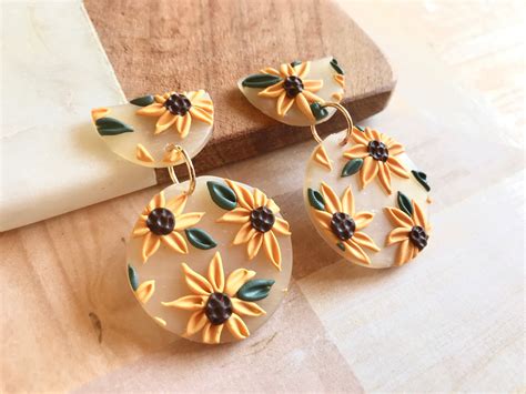 Sunflower Earrings Flowers At Leahwhammondz Blog