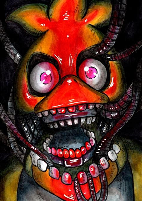 FNAF Chica 5x7in Art Print | Etsy