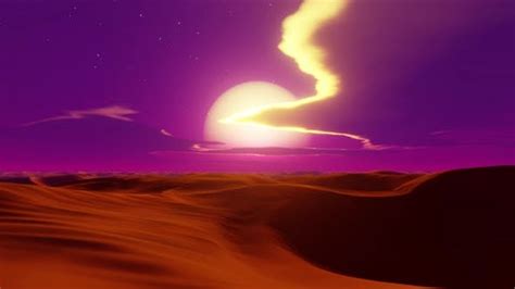 Flight Over The Dunes At Sunset Stylized Synthwave Animation Seamless