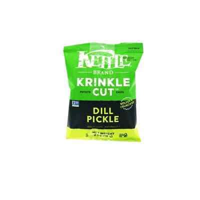 Kettle Krinkle Cut Thick And Bold Dill Pickle Potato Chips 6 Count