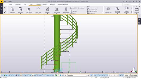 How To Create Spiral Staircase Manually In Tekla Structures Youtube