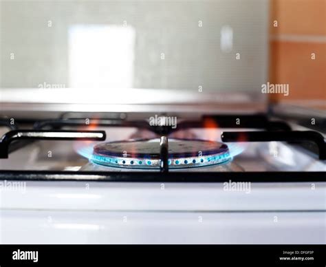 Gas Kitchen Stove Stock Photo Alamy