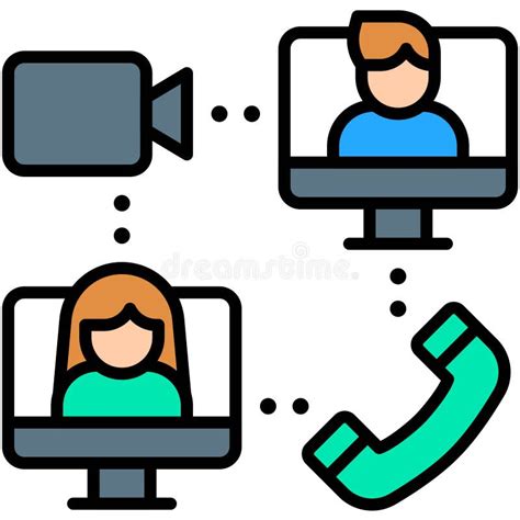 Icono De Teletrabajo O De Trabajo Remoto Ilustraci N Del Vector