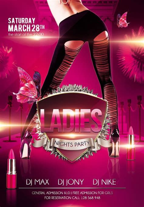 Flyer Psd Template Ladies Nights Party Nitrogfx Download Unique