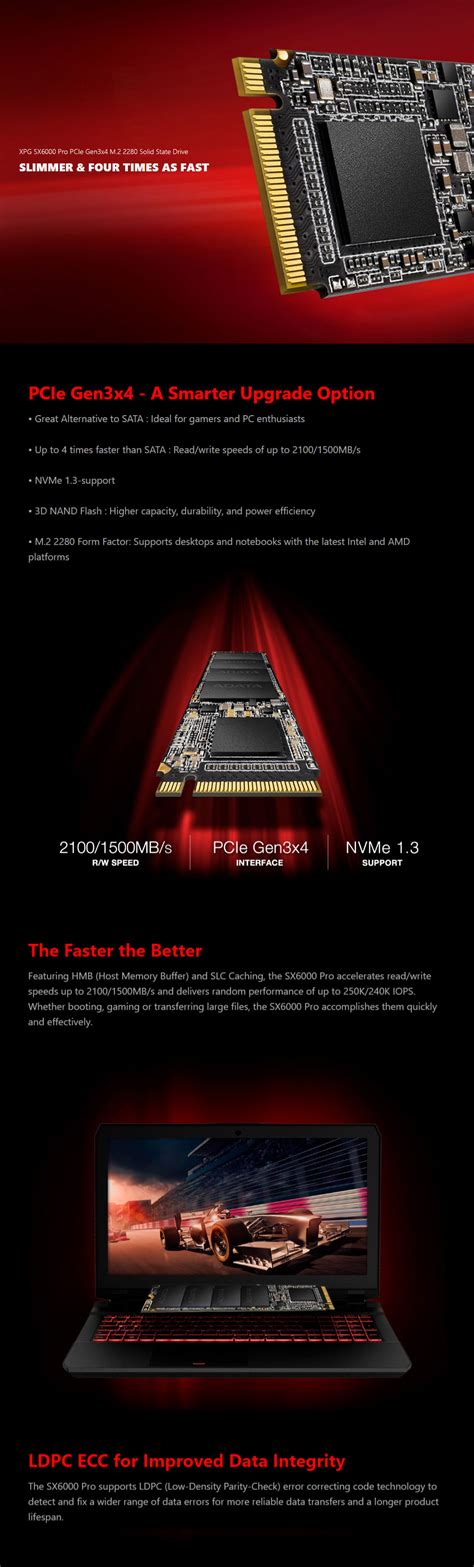 Buy ADATA XPG SX6000 Pro M.2 NVMe SSD 1TB [ASX6000PNP-1TT-C] | PC Case ...