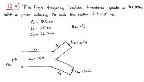 Solved Q The High Frequency Lossless Transmission Line Chegg