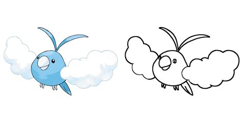 Swablu Coloring Page Print IdeaShortcut