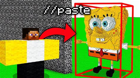 I CHEATED With PASTE In A SPONGEBOB Build Challenge Minecraft YouTube