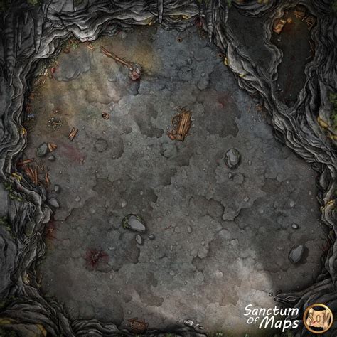 Troll Cave Battle Map Dnd Battle Map Dandd Battlemap Dungeons And