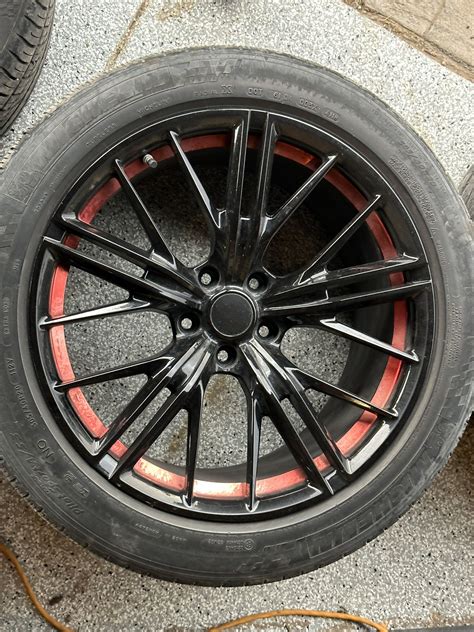 Performance Replicas PR194 Gloss Black MACHINED Wheel With Aluminum 20