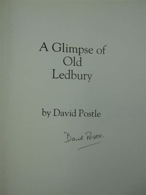 Stella & Rose's Books : A GLIMPSE OF OLD LEDBURY Written By David ...