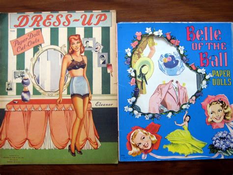 Vintage Original 1940s Paper Doll Books Reuben Lilja And Saalfield Uncut