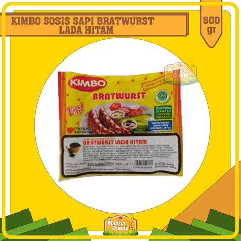 Jual Kimbo Sosis Sapi Bratwurst Lada Hitam Gr Shopee Indonesia