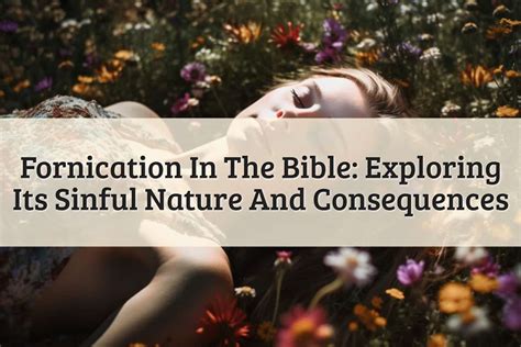 Fornication In The Bible An Important Perspective 2024
