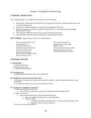 AdlerClark 4e IM 10 Pdf Chapter 10 Qualitative Interviewing LEARNING