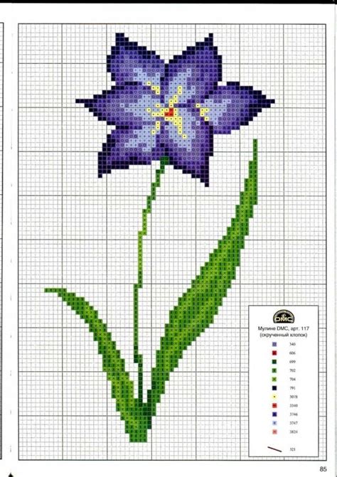 Схемы для вышивки по канве | Cross stitch flowers, Floral cross stitch ...
