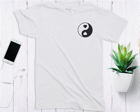 Yin Yang Hearts T Shirt Unisex T Shirt Yin Yang Symbol Etsy