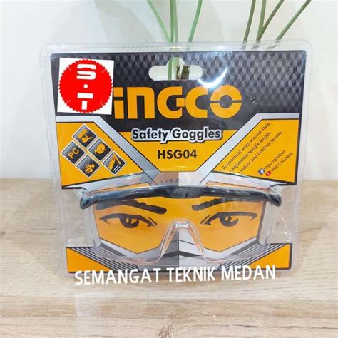 Jual HSG04 KACAMATA KACA MATA PROYEK SAFETY GOGGLE GLASS CLEAR BENING