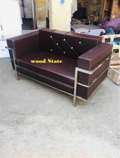 Seater Brown Ss Base Office Sofa Set At Rs Piece In New Delhi