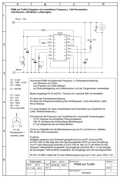 Tl494 Pwm Motor Control Electronics Projects Circuits