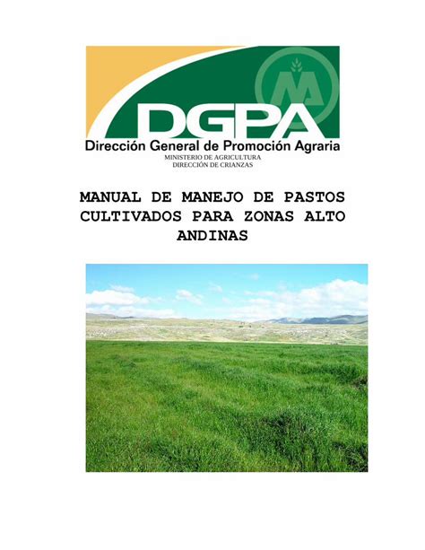 Pdf Manual De Pastos Agroaldia Minagri Gob Peagroaldia Minagri Gob