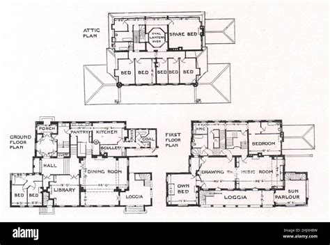 Attic Floor Plan Cut Out Stock Images And Pictures Alamy