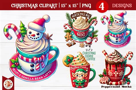 Christmas Coffee Clipart Graphic By Ksenyaart · Creative Fabrica